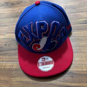 Expos Blue and Red Snapback Cap
